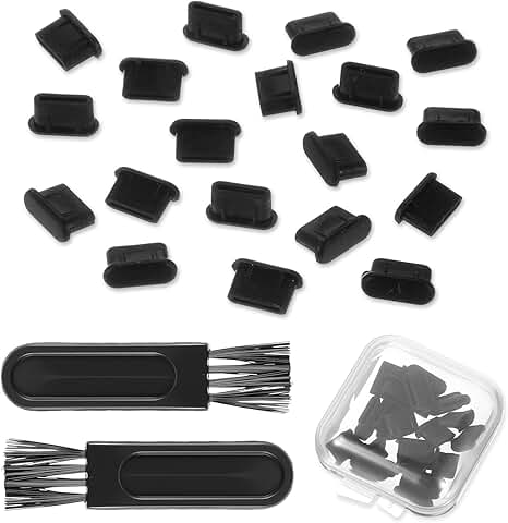 20 Pack USB-C Dust Plugs with Cleaning Brushes