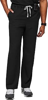 Men's Basic Scrub Pants with Straight Leg and Pockets