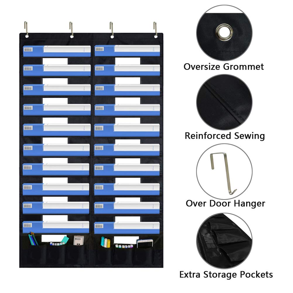 Wall-Mounted File Organizer with 20 Pockets