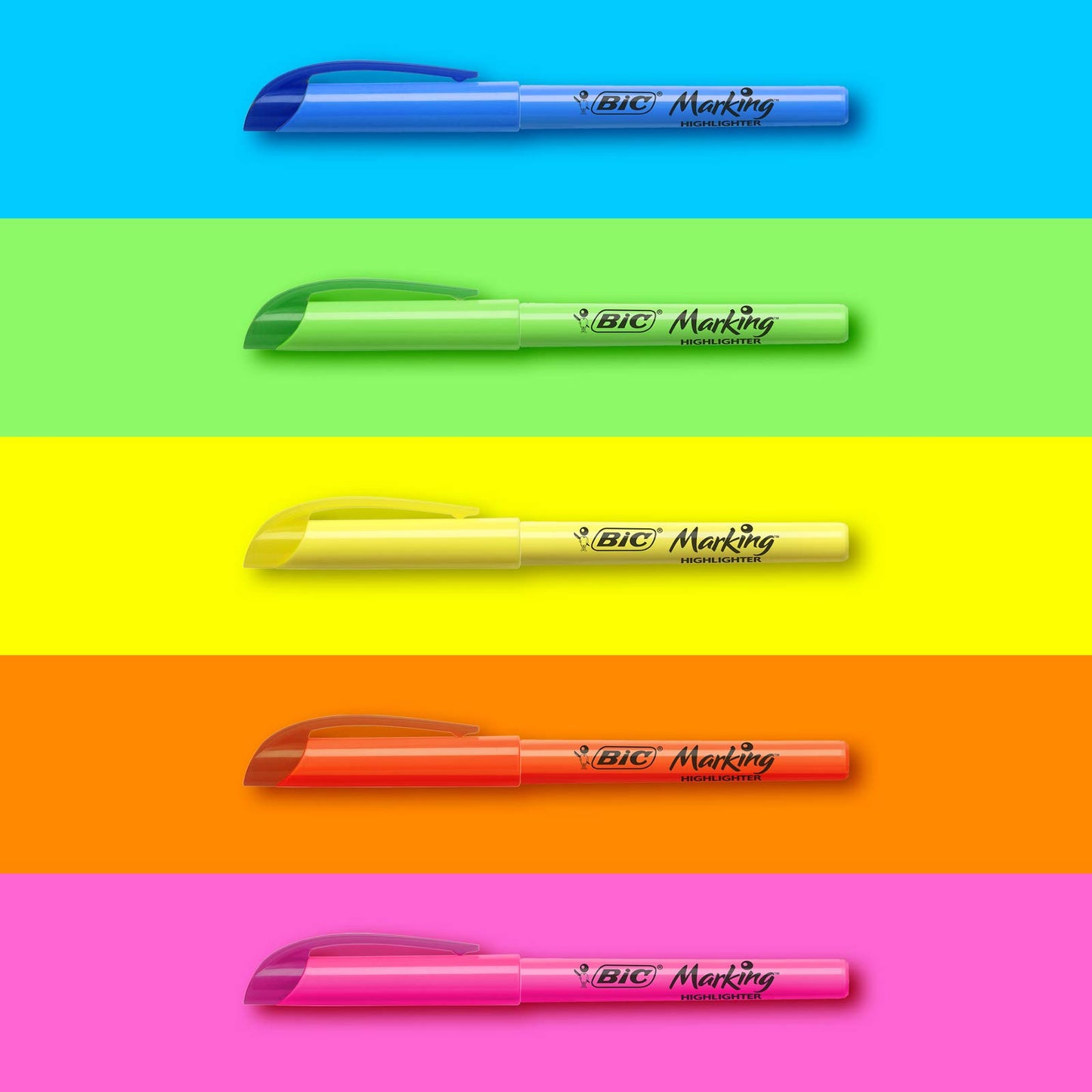 Set of 5 Assorted Color Highlighters
