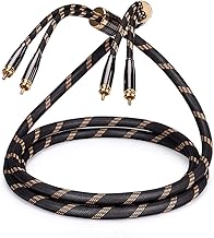 Premium 2RCA Audio Cable for Hi-Fi Systems, 3.2ft