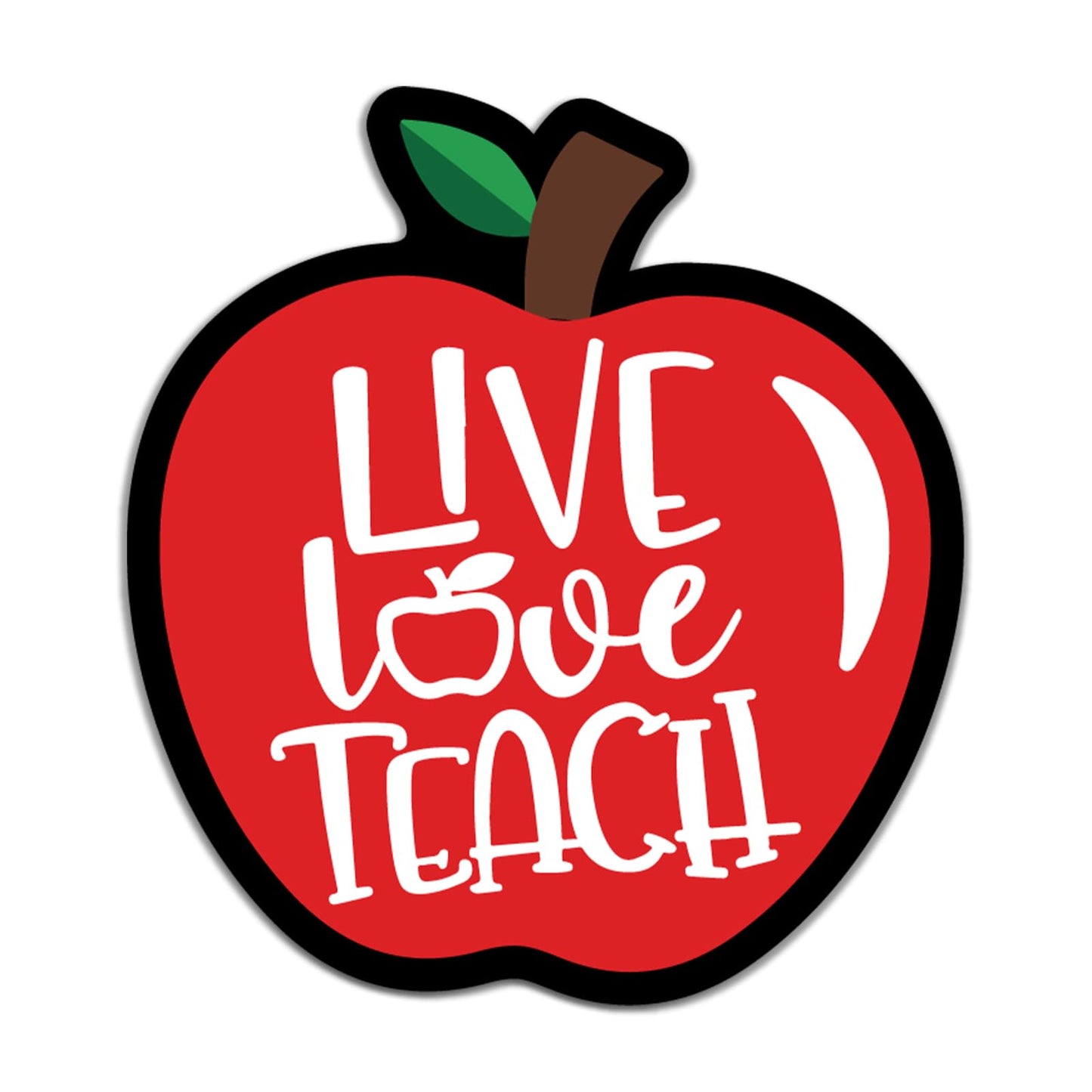 Red Apple Teacher Stickers, 20 Pieces