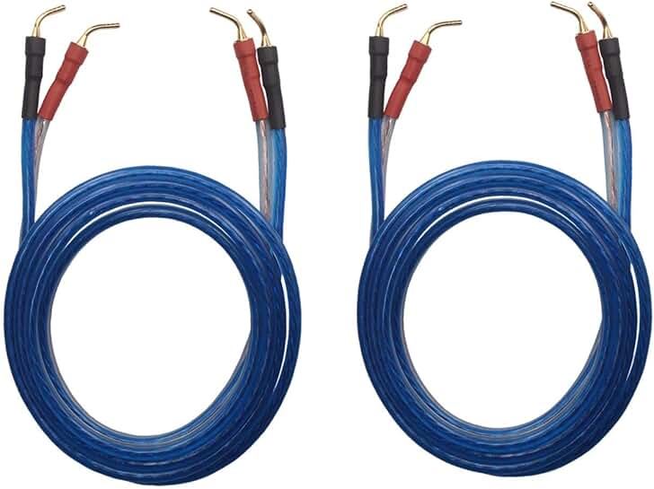 HiFi OFC Speaker Wire with 8-pin Plug Pair