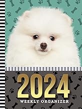 2024 Weekly Organizer with Dog Art Cover
