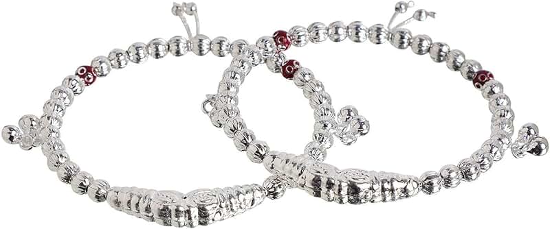 Oxidized Beaded Bangle Set with Tassels for Women