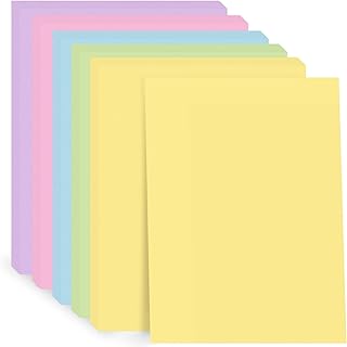 50 Sheets Pastel Card Stock Paper 8.5x11 Inches