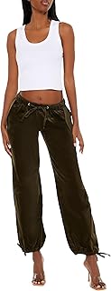 Women's Velvet Drawstring Joggers