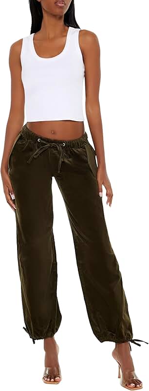Women's Velvet Drawstring Joggers