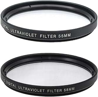 UV Filters for DSLR Cameras with 55mm and 58mm Lenses