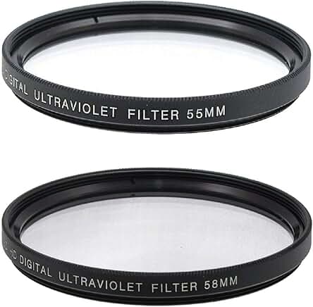 UV Filters for DSLR Cameras with 55mm and 58mm Lenses