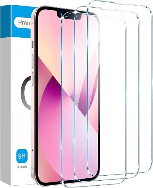 3 Pack Screen Protectors for iPhone 16e, 13, 13 Pro, 14 6.1"