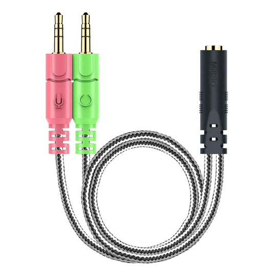 8-inch 3.5mm Headphone Splitter for PC and Laptop