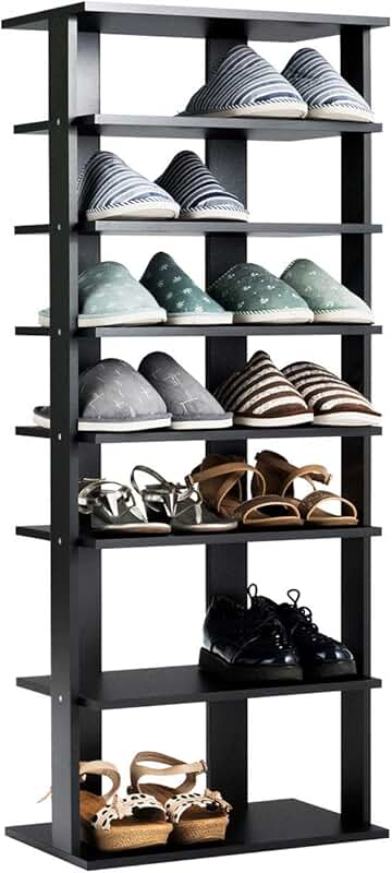 7-Tier Wooden Shoe Storage Organizer