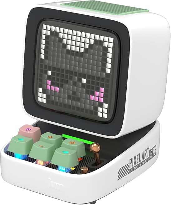 Retro Pixel Art Game Bluetooth Speaker with LED Screen