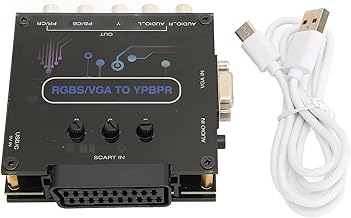 RGBS VGA SCART to YPBPR Converter with Adjustable Brightness