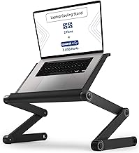 Adjustable Laptop Stand with Fans and USB Ports