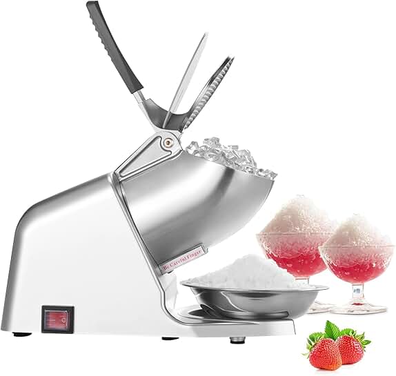 Electric Ice Crusher with 4 Blades and Bowl