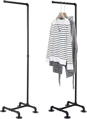 Industrial Pipe Clothing Rack, 59.5 inches