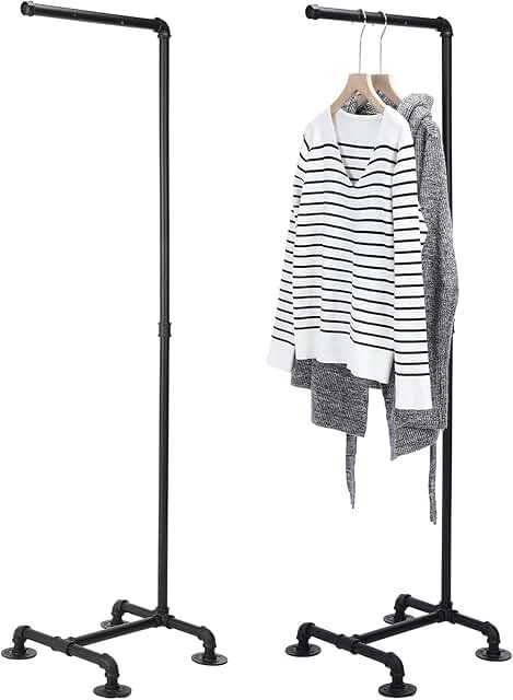 Industrial Pipe Clothing Rack, 59.5 inches