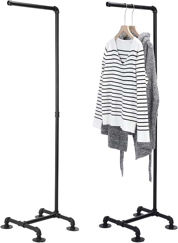 Industrial Pipe Clothing Rack, 59.5 inches