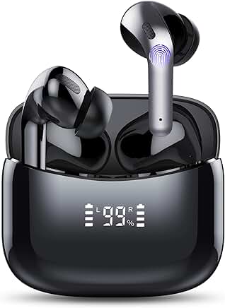 Wireless Bluetooth Earbuds with Microphone and Waterproof Design
