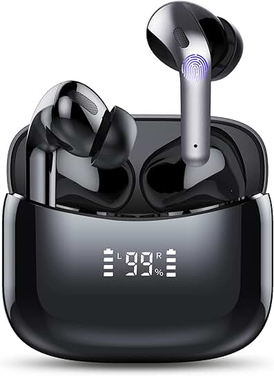 Wireless Bluetooth Earbuds with Microphone and Waterproof Design