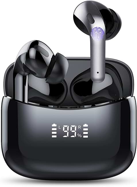 Wireless Bluetooth Earbuds with Microphone and Waterproof Design