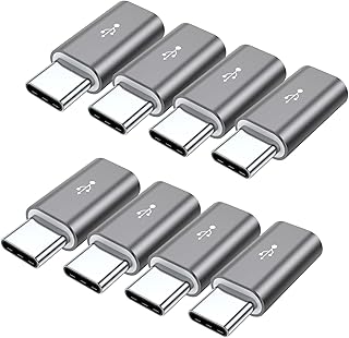 8-Pack Aluminum Micro USB to USB C Adapters