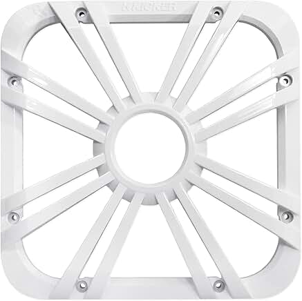 White 10-inch Square Subwoofer Grille
