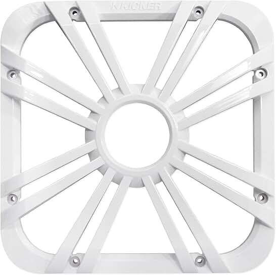 White 10-inch Square Subwoofer Grille