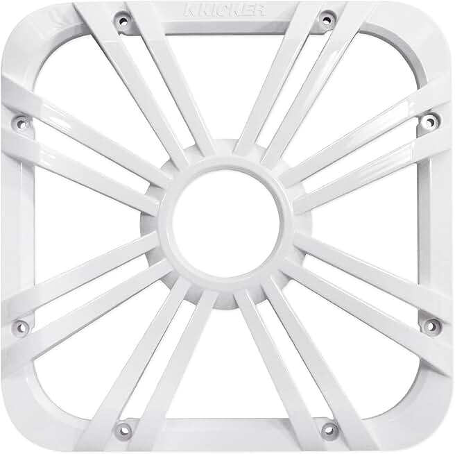 White 10-inch Square Subwoofer Grille