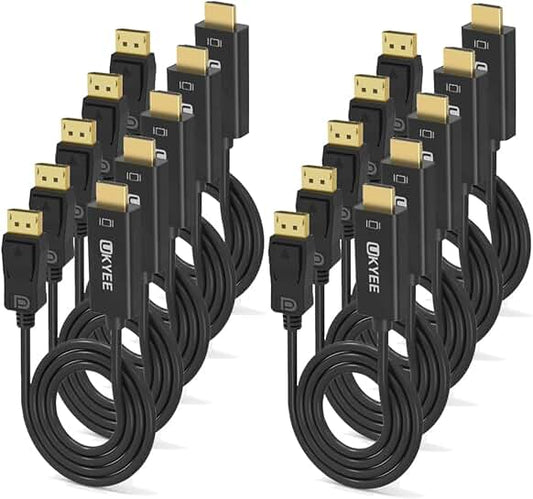3ft DisplayPort to HDMI Cable, 2-Pack