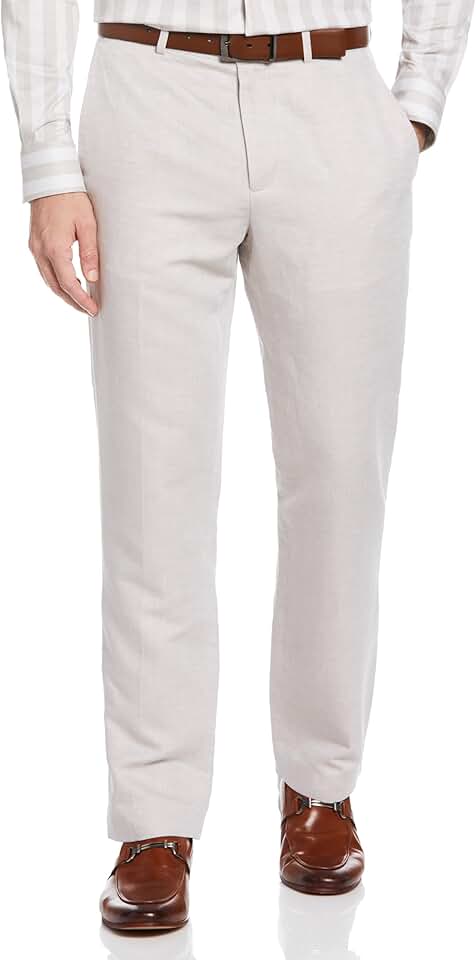 Men's Modern Fit Linen Blend Pants