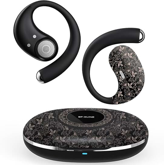 Wireless open ear headphones with noise canceling and 36-hour battery