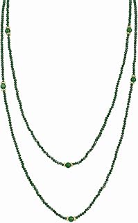 Elegant Natural Stone Beaded Long Necklace for Women