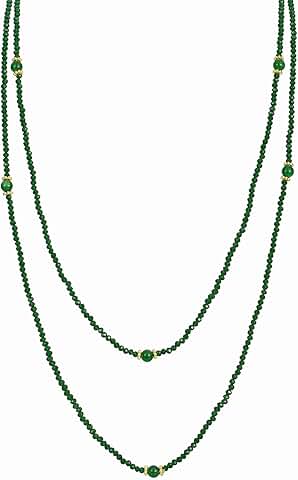 Elegant Natural Stone Beaded Long Necklace for Women