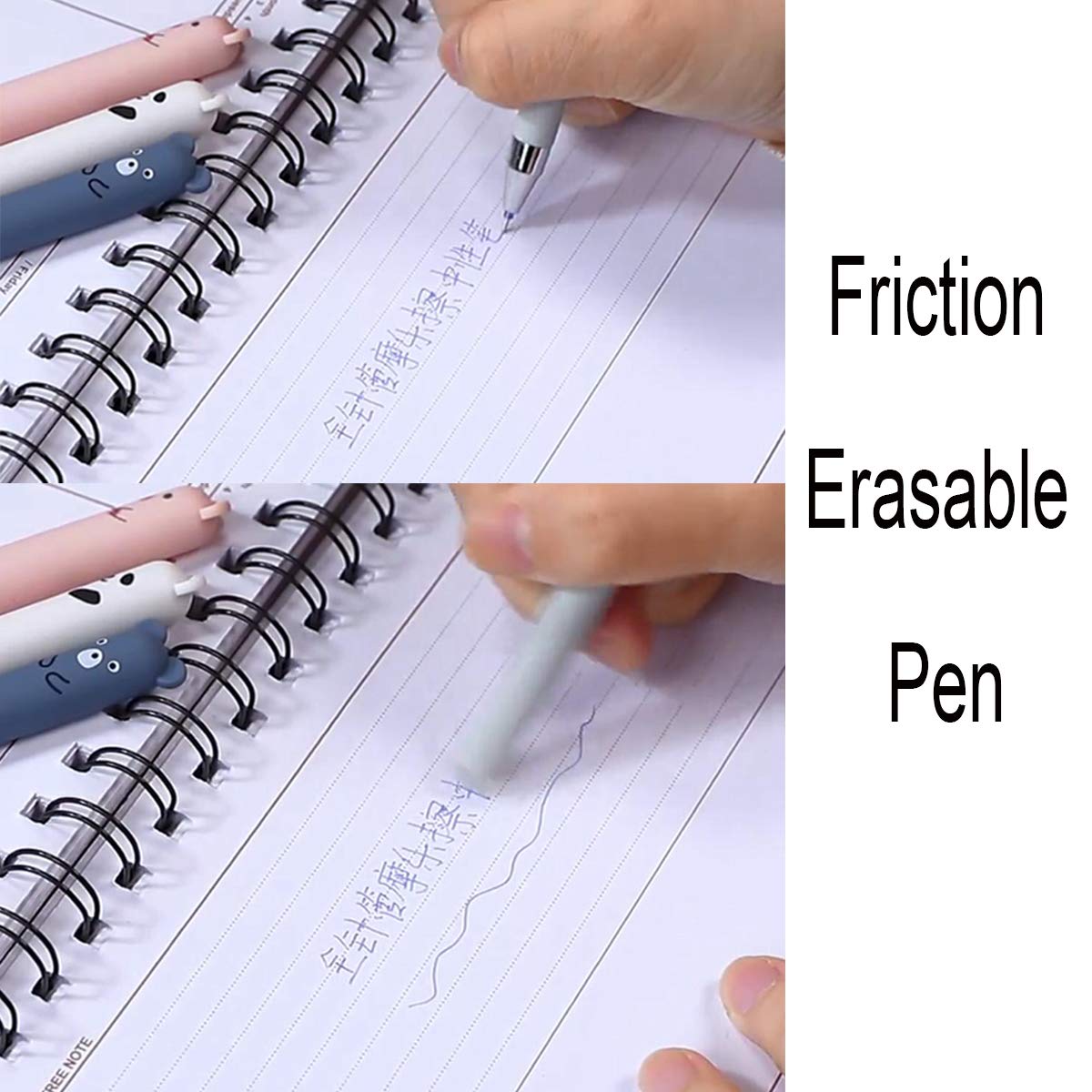 Set of 8 Cute Cartoon Animal Gel Ink Pens