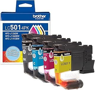 Set of four standard yield ink cartridges in black, cyan, magenta, and yellow