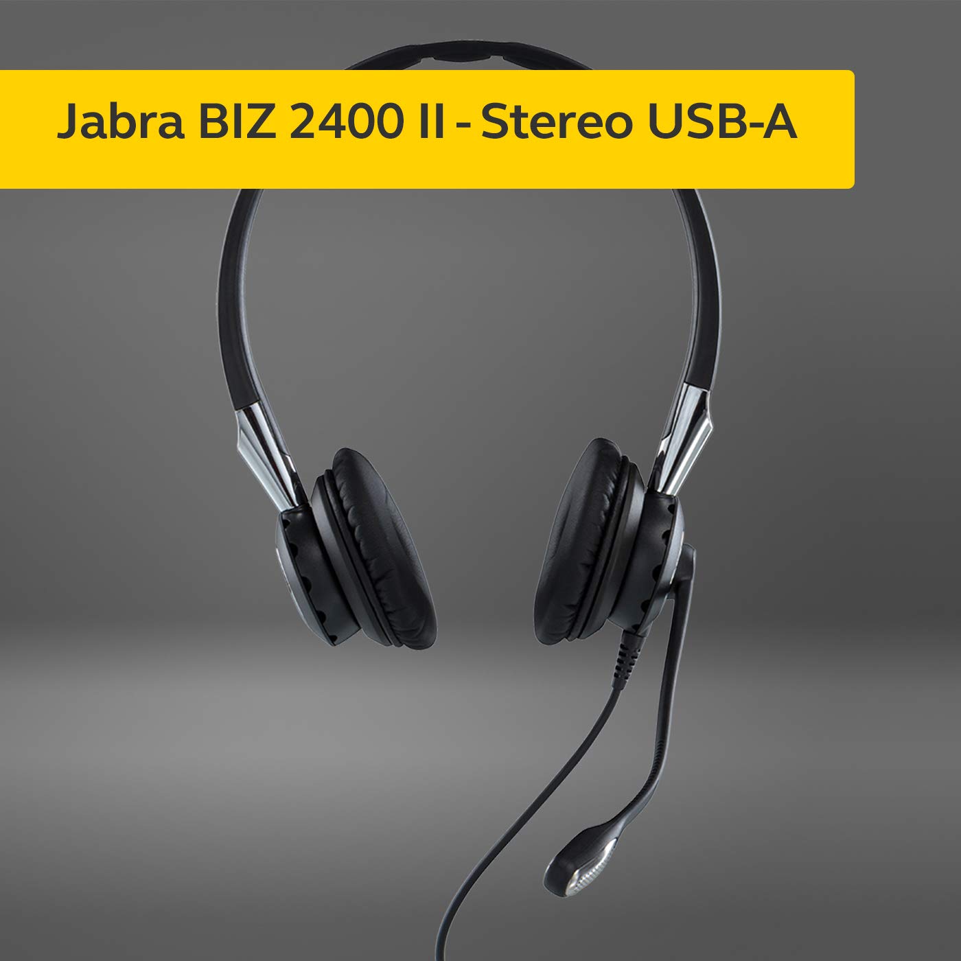 2400 II USB DUO CC Wired Call Center Headset for Softphone with Noise Cancelling Microphone, Optimized for Unified Communication