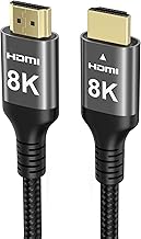 50 ft 8K HDMI Cable, 48Gbps, Nylon Braided, 4K/8K HDR