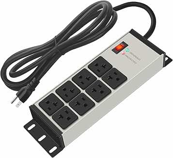 Heavy Duty Power Strip with 8 Outlets and 6 ft Cord