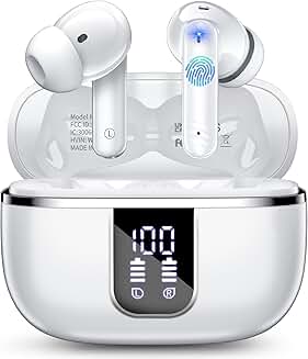 Wireless Bluetooth Earbuds with Noise Cancelling Mic