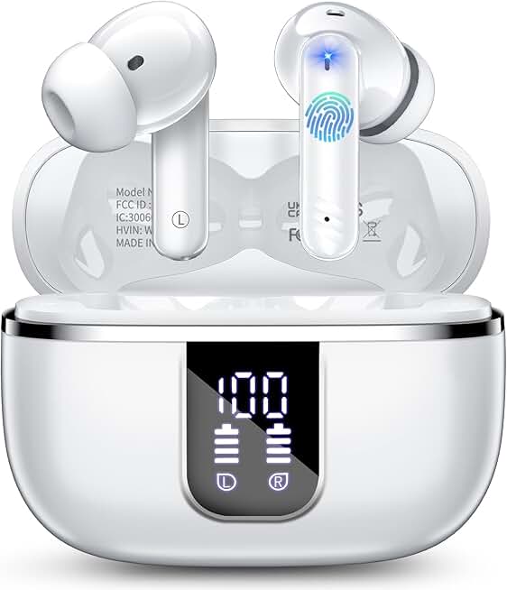 Wireless Bluetooth Earbuds with Noise Cancelling Mic