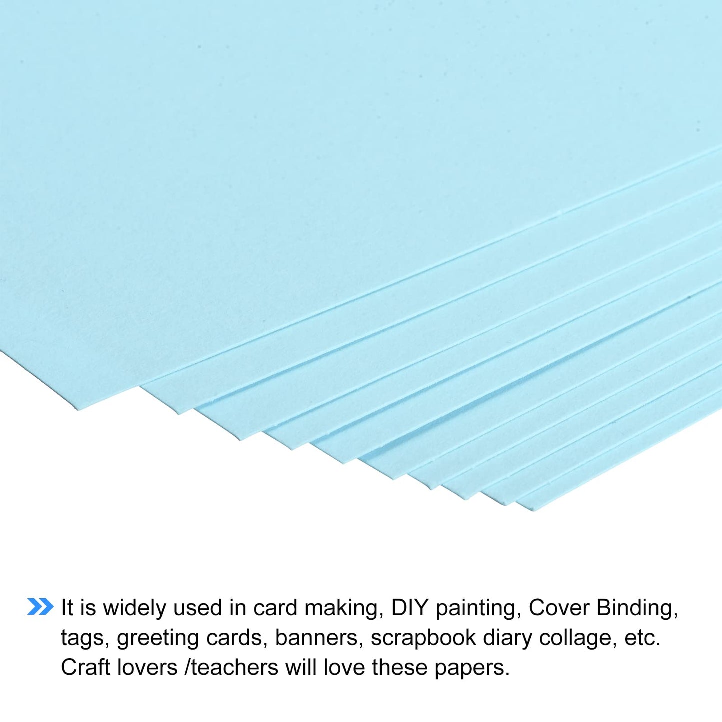 Light Blue Cardstock Scrapbook Paper Pack - 10 Sheets