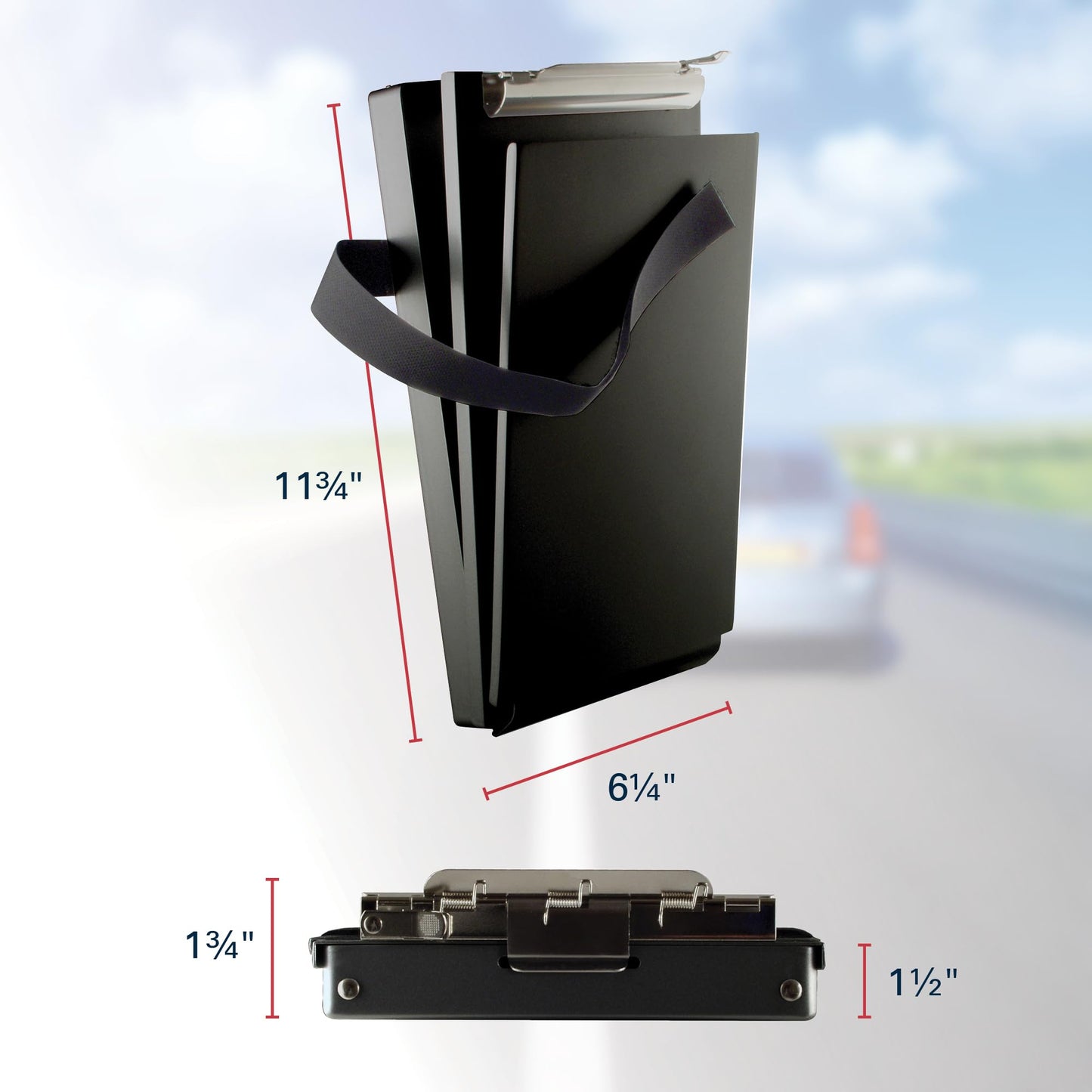Black Recycled Aluminum Citation Holder for Office