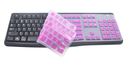Purple Silicone Cover for Full-Size Wired Keyboard