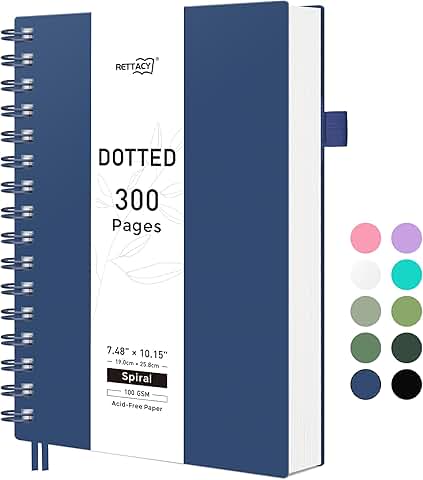 Bullet Dotted Journal Notebook, 300 Pages, B5 Size