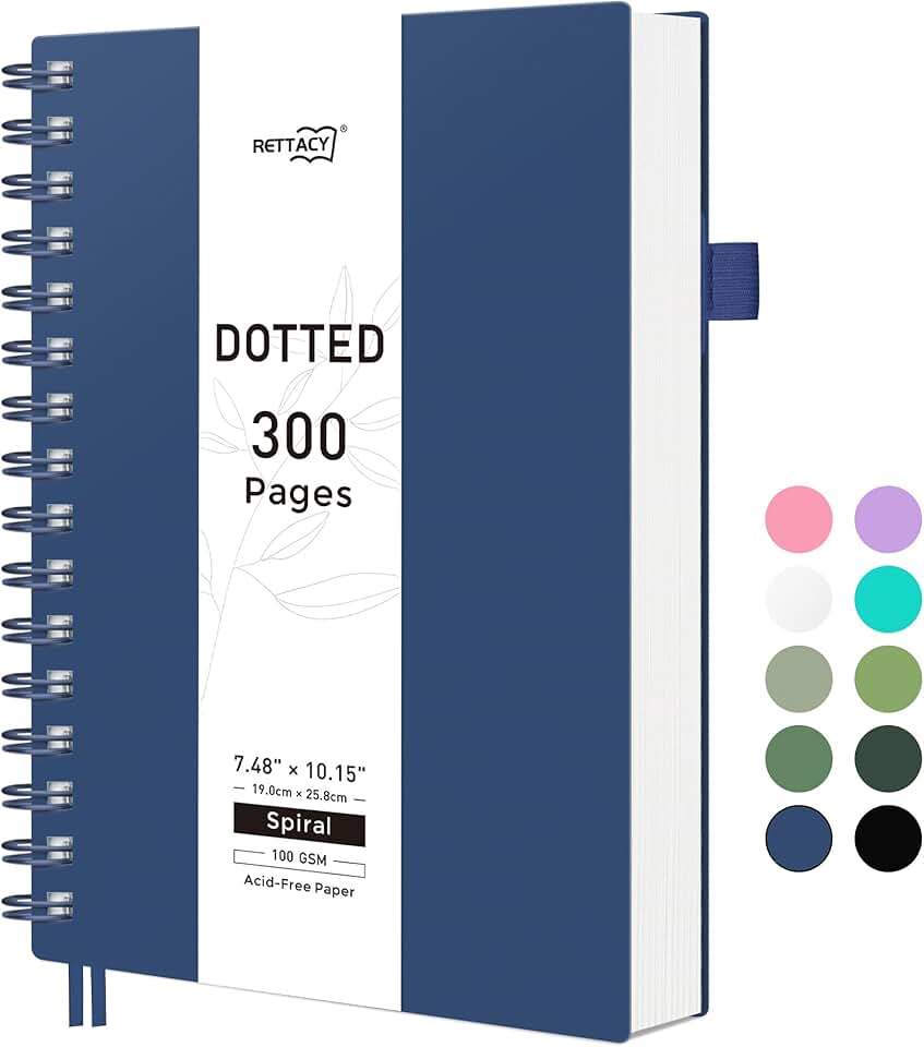 Bullet Dotted Journal Notebook, 300 Pages, B5 Size