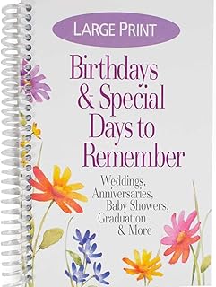 Large Print Birthdays and Special Days Date Book