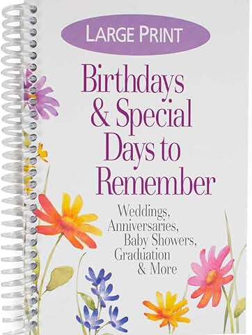 Large Print Birthdays and Special Days Date Book